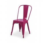 Chaise de café rose