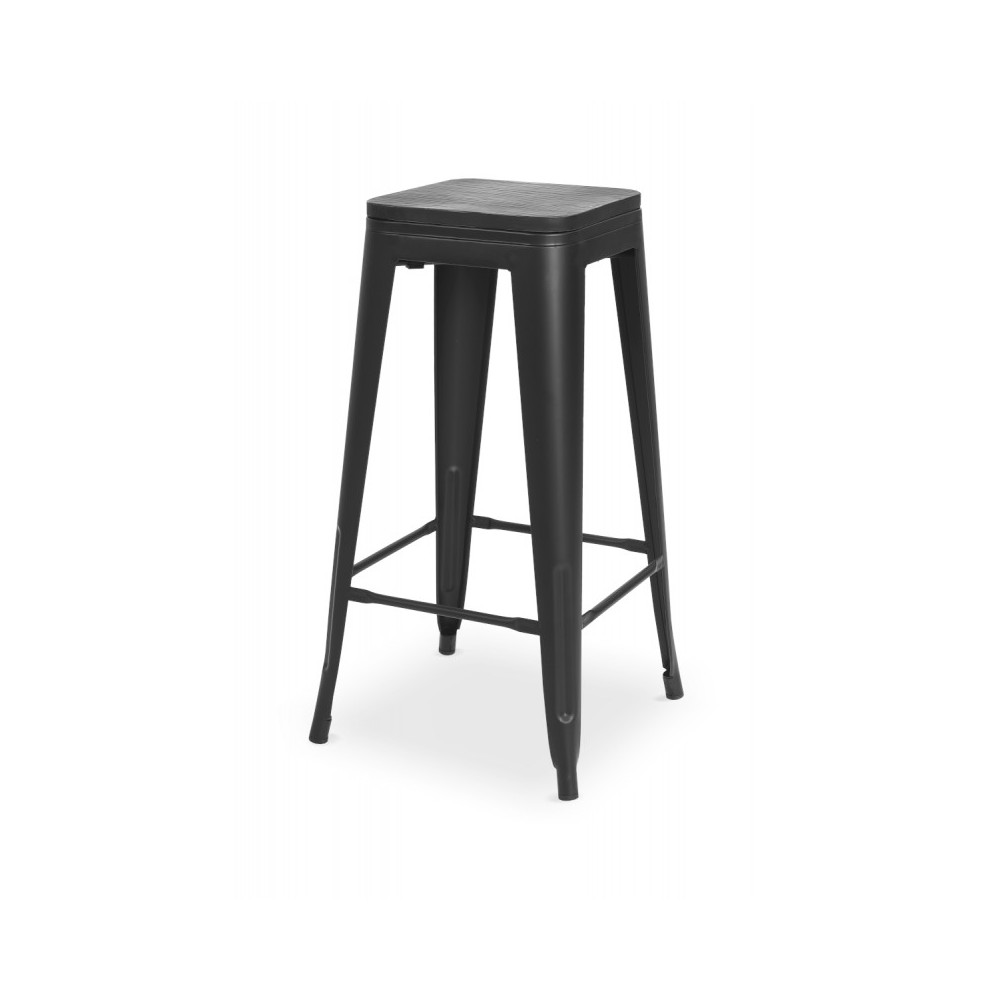 Tabouret de bar avec assise en bois
