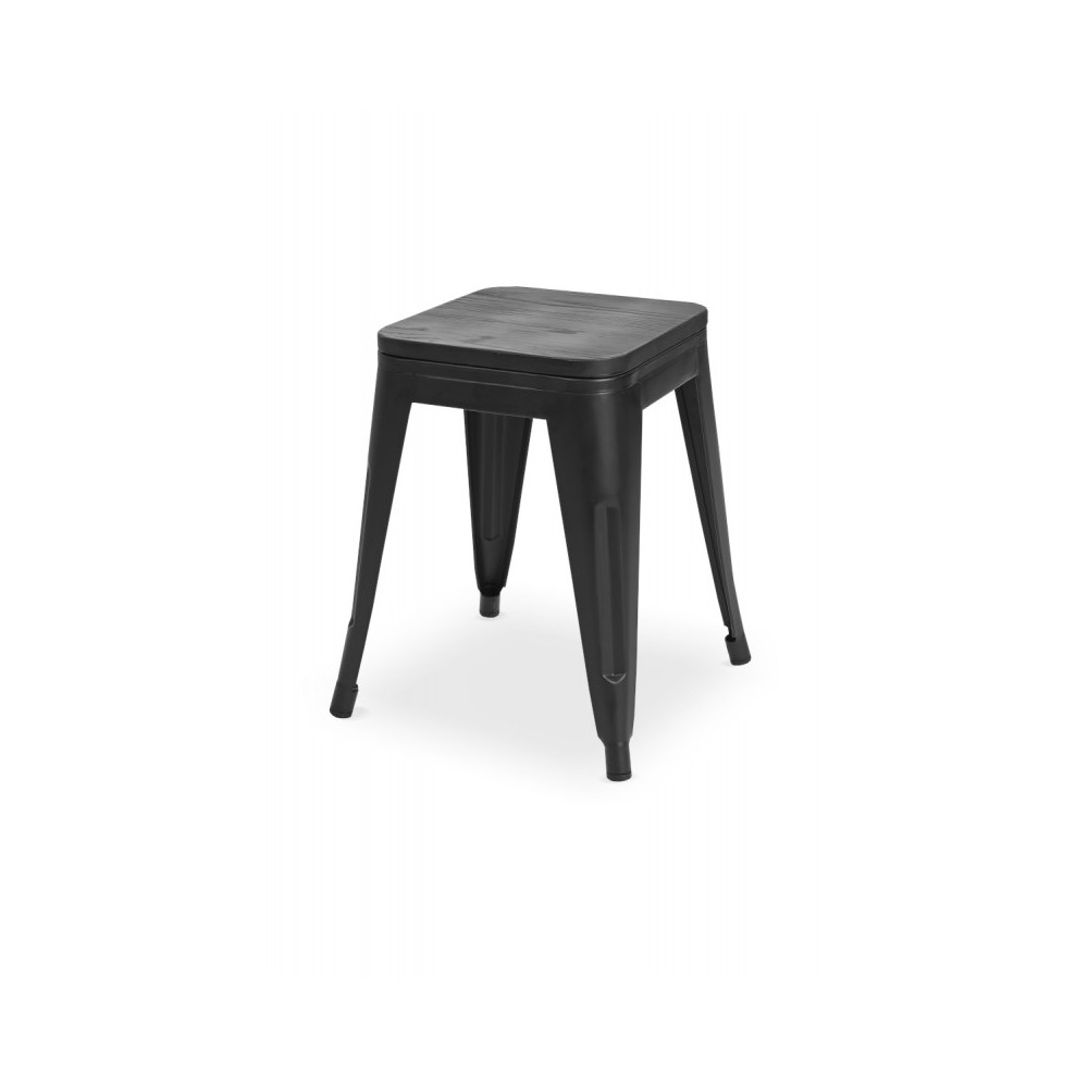Tabouret de café avec assise en bois