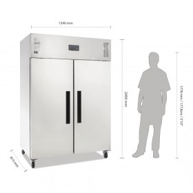 Armoire réfrigérée positive - GN 2/1 - Paiement 4X - 1200 L. - Inox - Garantie 2 ans - Classe N