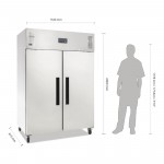 Armoire réfrigérée positive - GN 2/1 - Paiement 4X - 1200 L. - Inox - Garantie 2 ans - Classe N