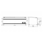 Congélateur vitré horizontal professionnel 1216L COMBISTEEL