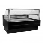 Vitrine réfrigérée positive - Noir - 2480 (L) x 975 (P) x 1285 (H) mm - Avec éclairage - Classe N