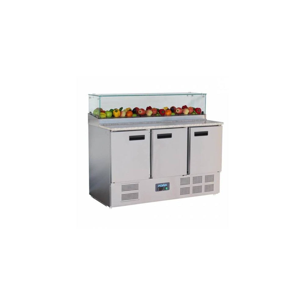 Meuble pizza - ECO - 390 L. - 8 x GN 1/6 - Sur roulettes - Paiement 4X - Classe N