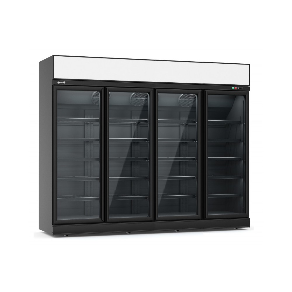 Armoire Réfrigérée Positive 4 Portes en verre - Noire - 2060 L - Combisteel Armoire Réfrigérée Positive 4 Portes en verre - Noire - 2060 L - Combisteel