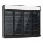 Armoire Réfrigérée Positive 4 Portes en verre - Noire - 2060 L - Combisteel