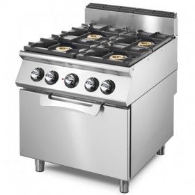 Fourneau 4 feux gaz sur four GN1/1