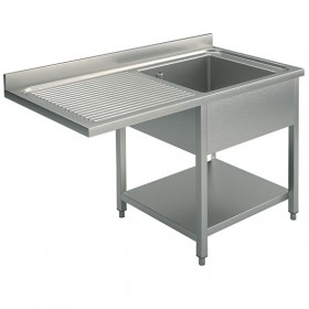 Plonge inox - AISI 304 - 1200 (L) x 700 (P) x 850 (H) mm
