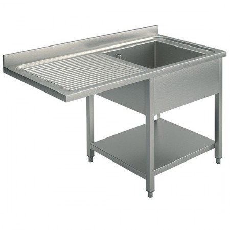 Plonge inox - AISI 304 - 1200 (L) x 700 (P) x 850 (H) mm