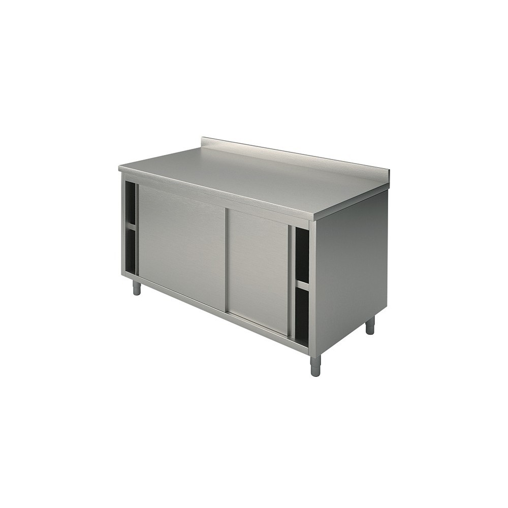 Meuble bas inox portes coulissantes 1400 x 700 x 850 Meuble bas inox portes coulissantes 1400 x 700 x 850