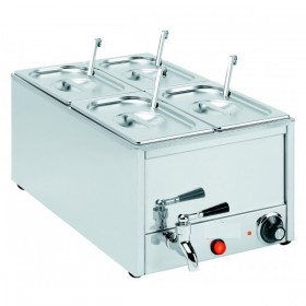 Bain marie professionnel electrique chrome sans robinet de vidange