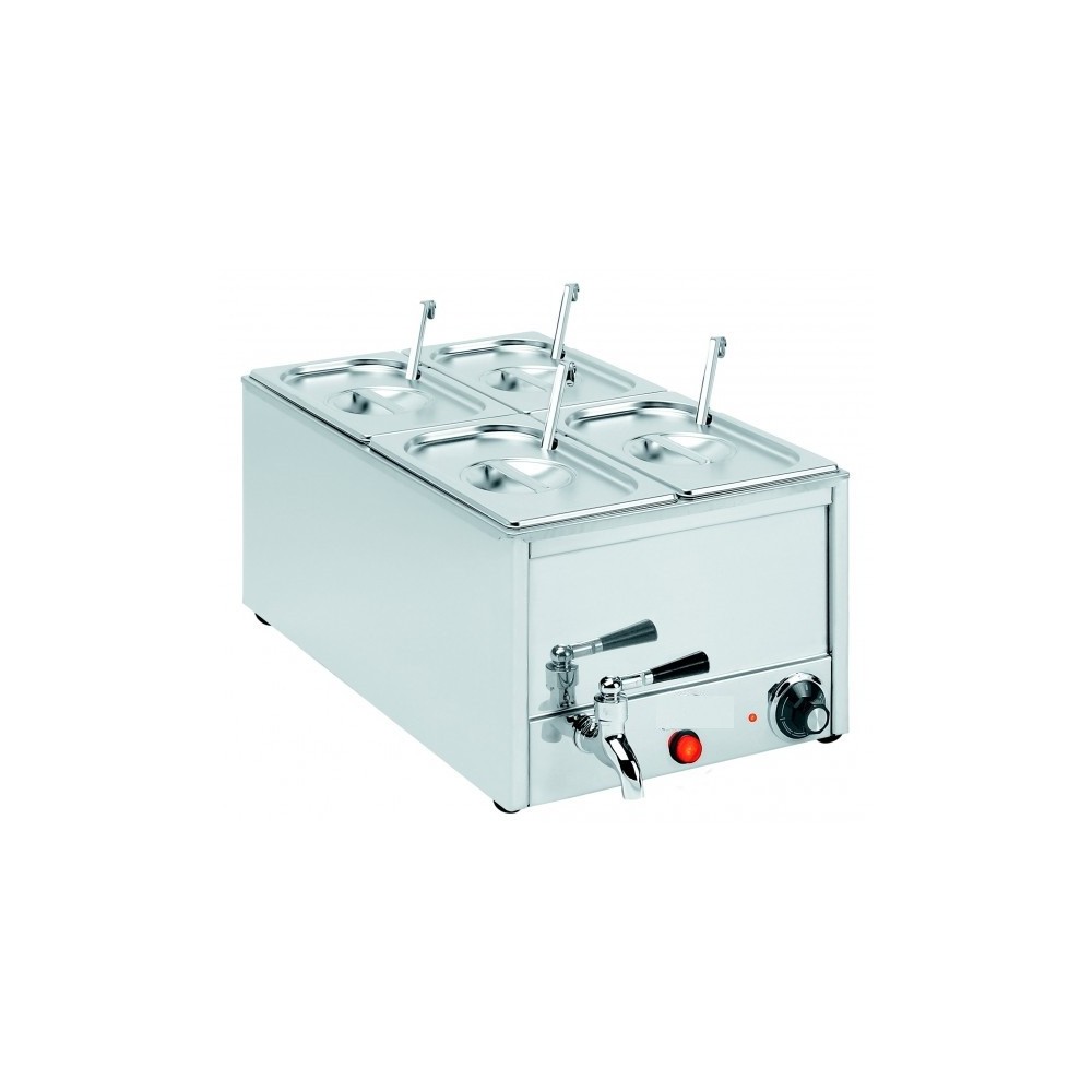 Bain marie professionnel electrique chrome sans robinet de vidange
