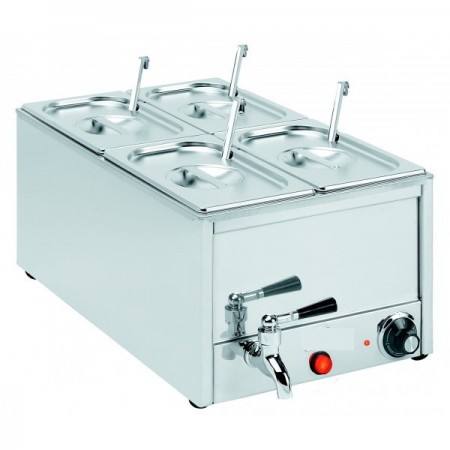 Bain marie professionnel electrique chrome sans robinet de vidange