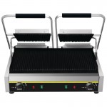 Grill Panini professionnel double acier nervure viande 