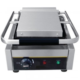 Grill Panini simple acier professionnel rainure a viande 230v