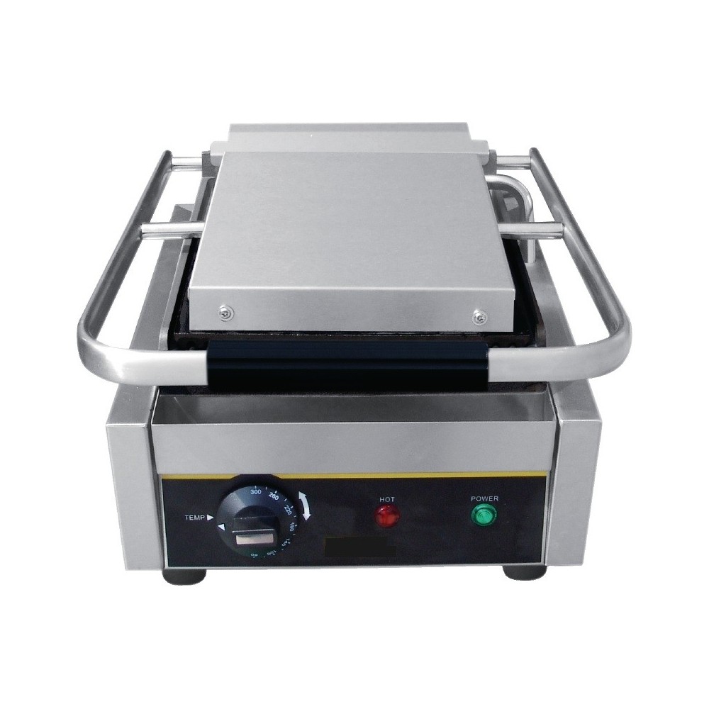 Grill Panini simple acier professionnel rainure a viande 230v Grill Panini simple acier professionnel rainure a viande 230v