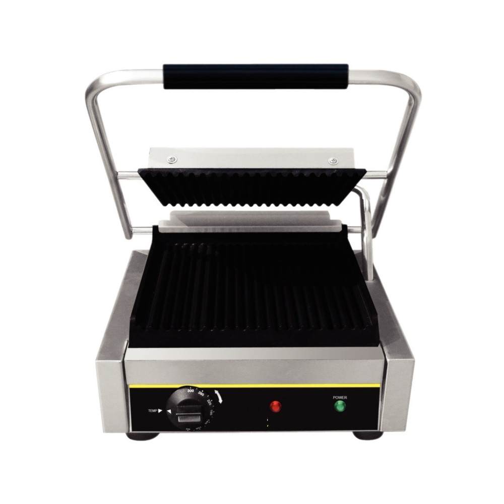 Grill Panini nervure professionnel simple acier Grill Panini nervure professionnel simple acier