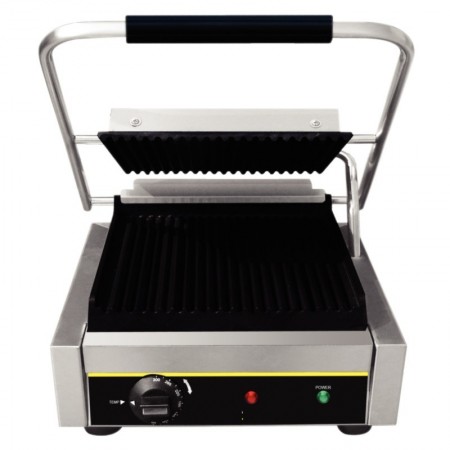 Grill Panini nervure professionnel  simple acier