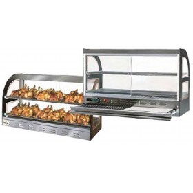 Vitrine exposition chauffante 24 poulets
