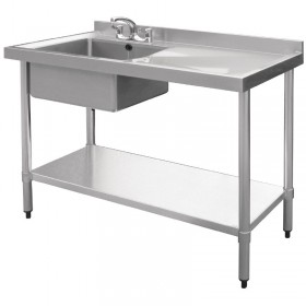 Plonge inox -Paiement 4X-  AISI 304 - 1000 (L) x 600 (P) x 900 (H) mm