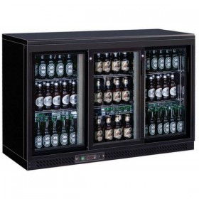 Arrière-bar réfrigéré - 3 portes vitrées coulissantes - 335 litres - Garantie 2 ans - Classe N