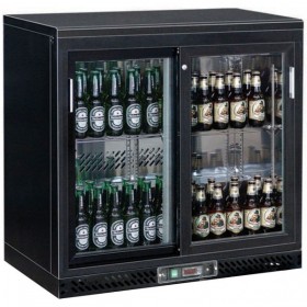 Arrière-bar réfrigéré - 2 portes coulissantes - 200 litres - Classe N