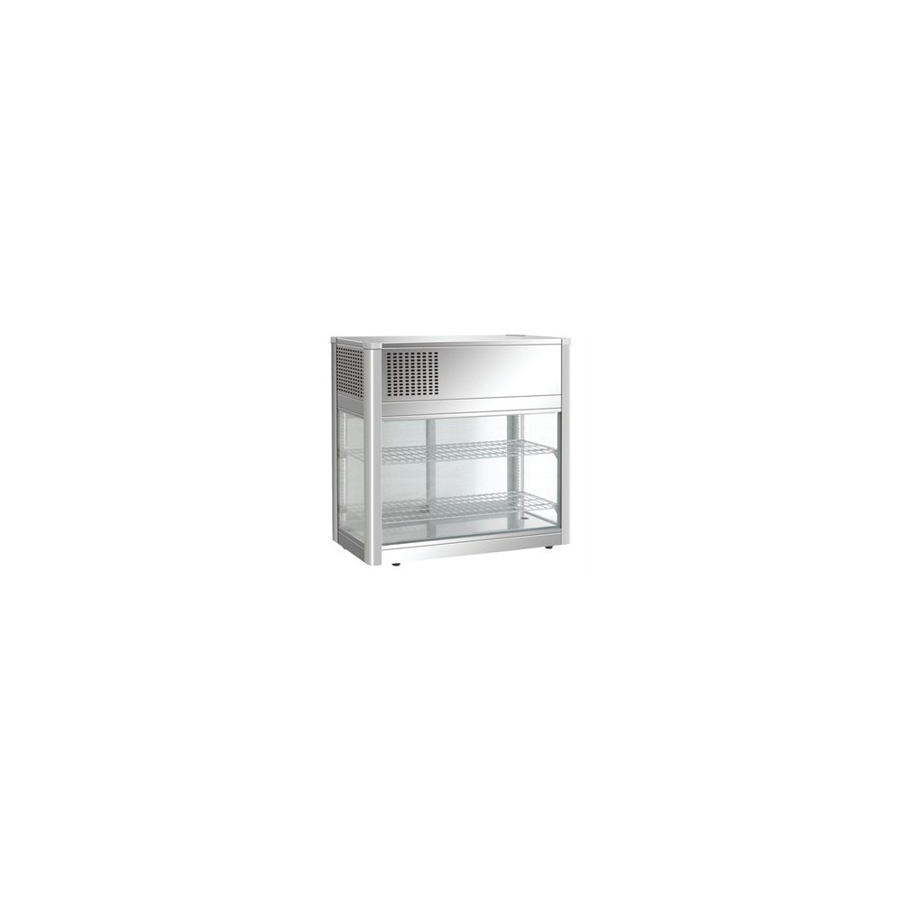 Vitrine réfrigérée de comptoir inox à poser 160 litres Vitrine réfrigérée de comptoir inox à poser 160 litres