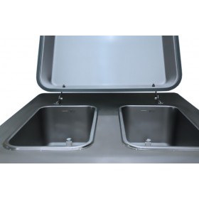 Machine à glaces à l'italienne - Frozen Yaourts - 2 parfums - Avec roulettes - 2.4kw - Classe N