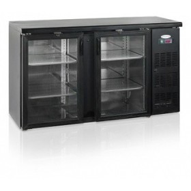 Arrière-bar réfrigéré - 2 portes vitrées battantes - 350 litres - Garantie 2 ans - Classe N