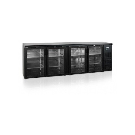 Arrière-bar réfrigéré - 4 portes vitrées coulissantes - 698 litres - Classe N