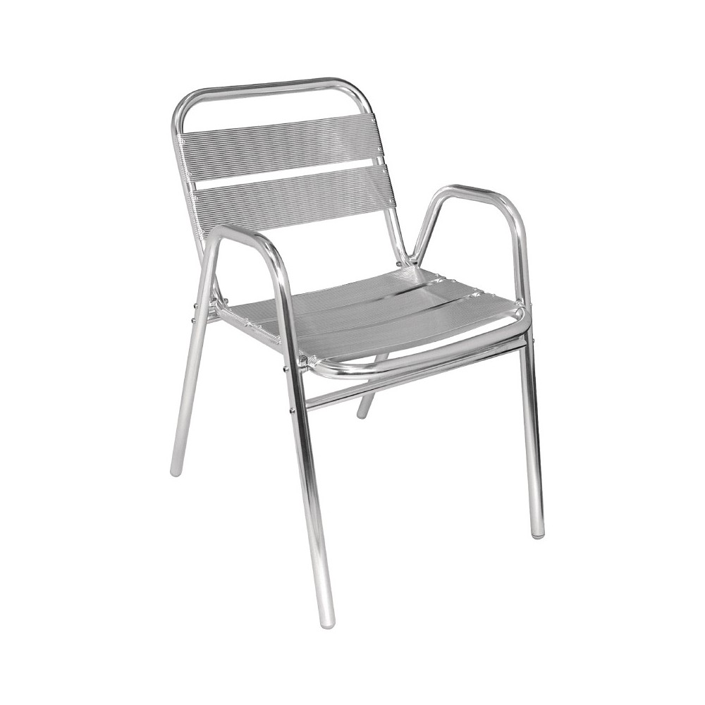 Fauteuils empilables en aluminium Fauteuils empilables en aluminium