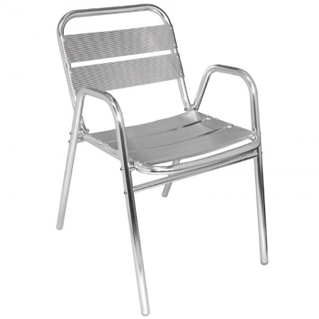 Fauteuils empilables en aluminium