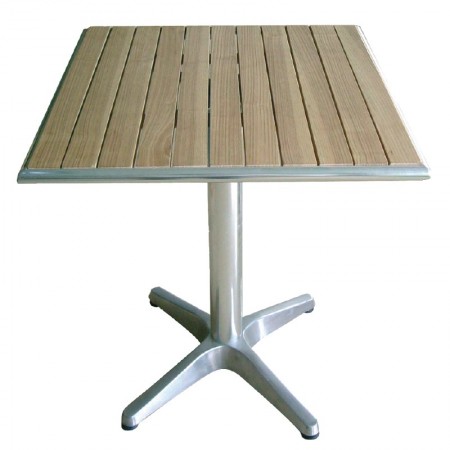 Table carré en plateau frene