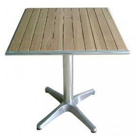 Table carré en plateau frene