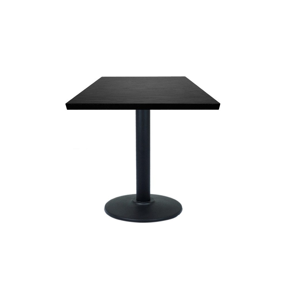 Table carré de restaurant avec base carré en acier inoxidable Table carré de restaurant avec base carré en acier inoxidable