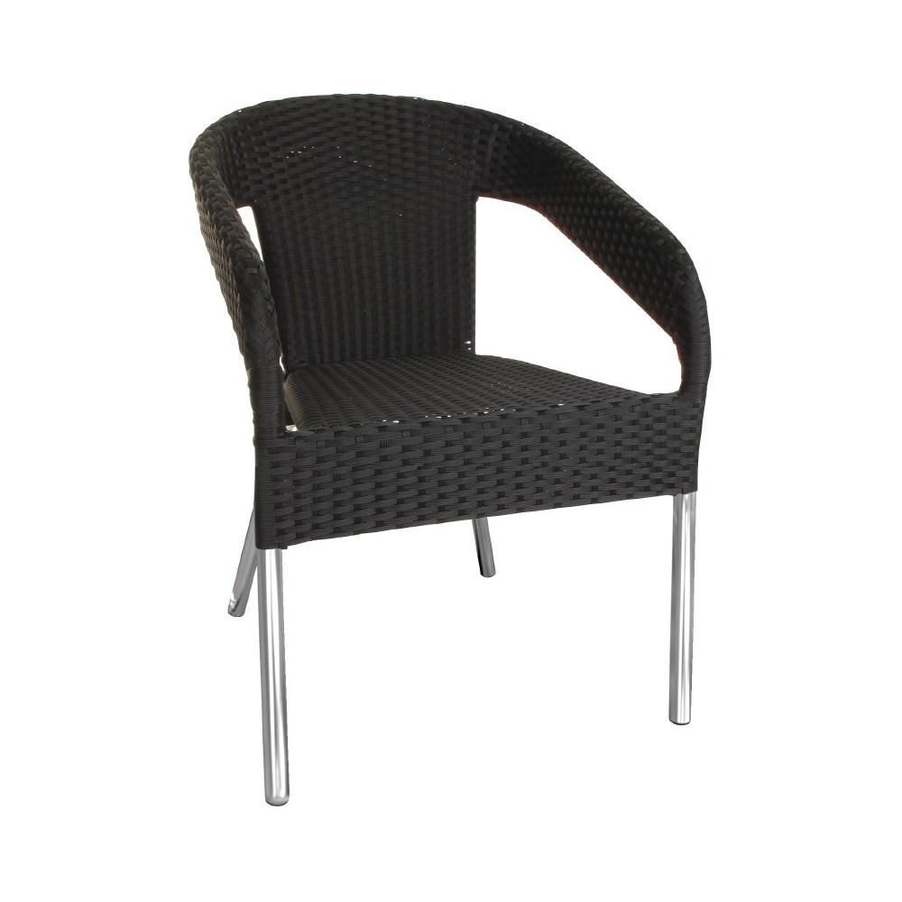 Chaises en rotin café avec accoudoirs Chaises en rotin café avec accoudoirs