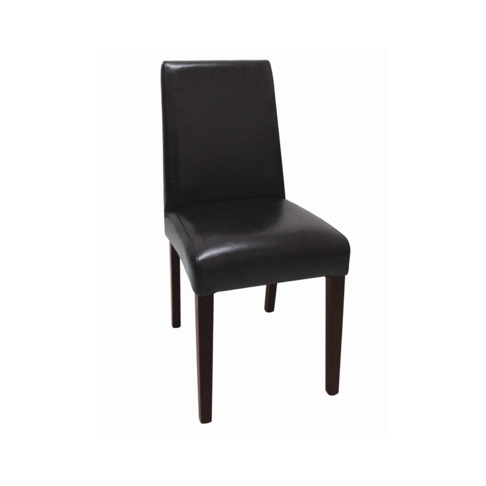 Chaises en simili cuir noir foncé Chaises en simili cuir noir foncé