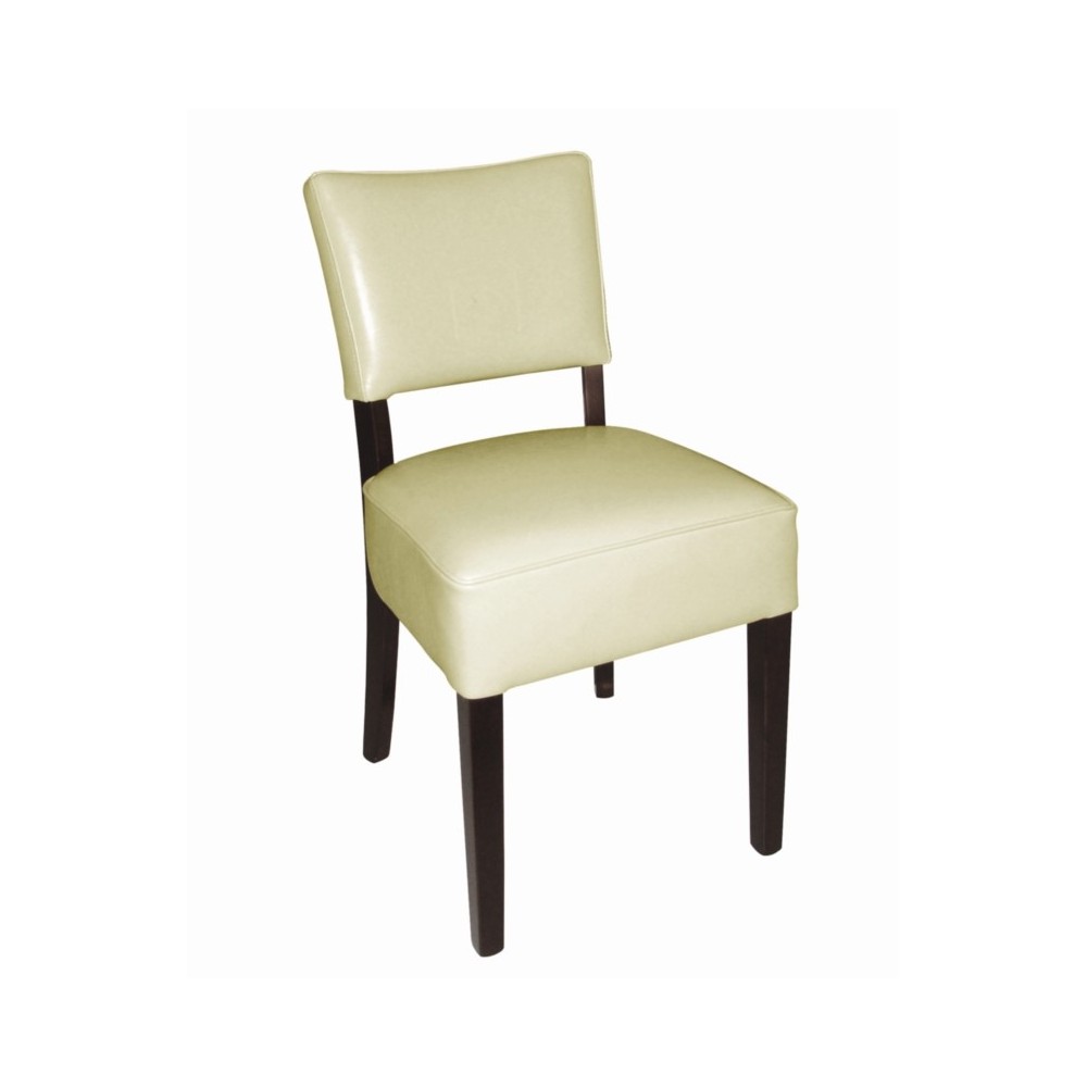 Chaises en simili cuir crème RESTO Chaises en simili cuir crème RESTO