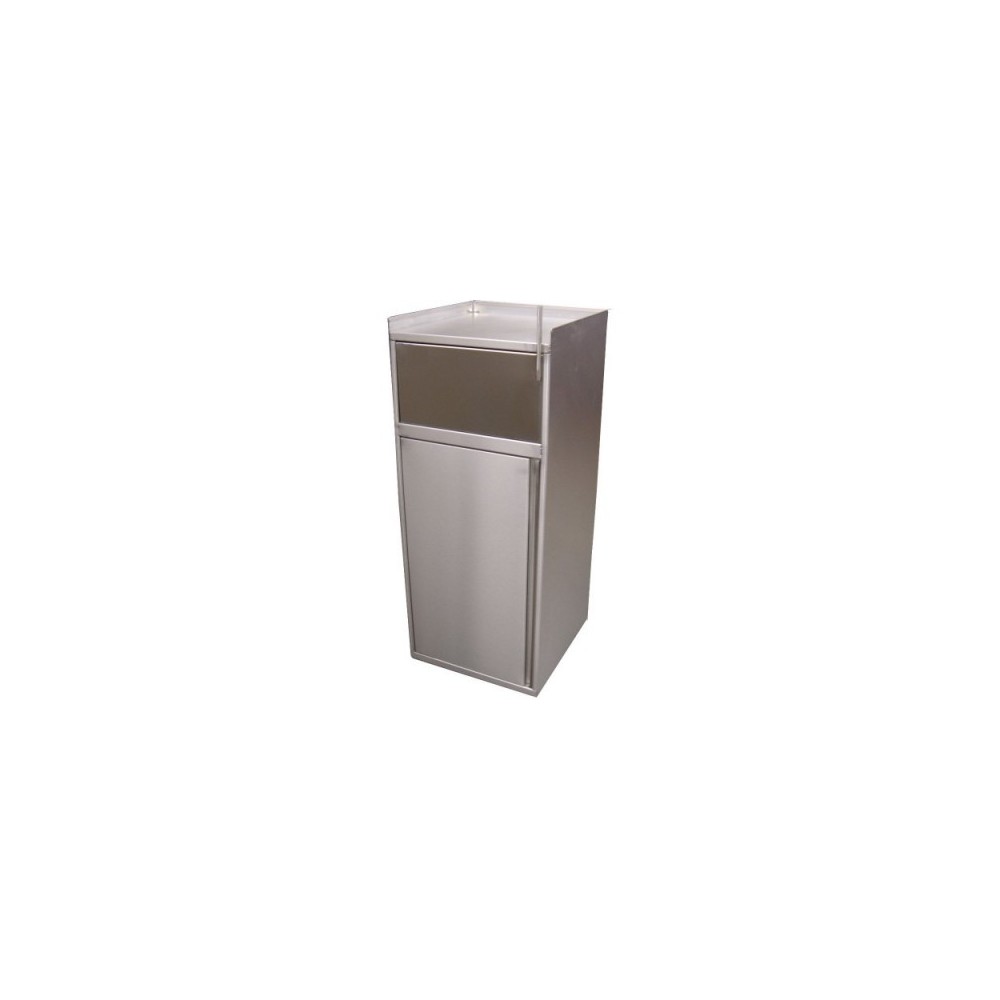 Poubelle inox SNACK porte pivotante Poubelle inox SNACK porte pivotante