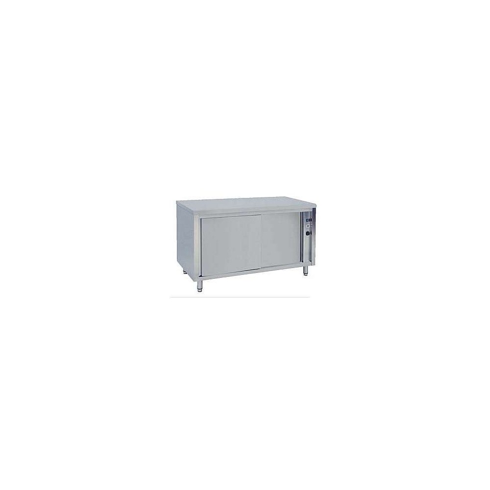 Meuble chauffant inox portes coulissantes 1000 x 600 x 850 Meuble chauffant inox portes coulissantes 1000 x 600 x 850