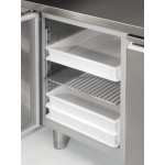 Meuble à pizza - Paiement 4X - Garantie 2 ans - 290 L - 2 portes + roulettes - 7 x GN 1/4  - Classe N