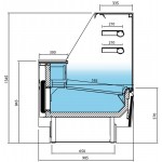 Vitrine réfrigérée à patisserie  990x950x1300-CARACT