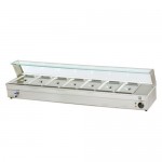 Vitrine bain marie pour poulets 5 GN1/3