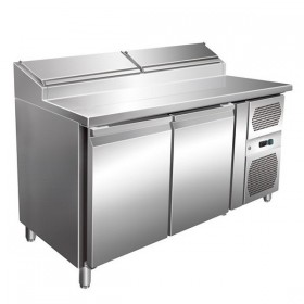 Meuble pizza - ECO - 390 L. - 4 x GN 1/3 + 2 x GN 1/2 - Sur roulettes - 600 x 400 - Paiement 4X - Classe T