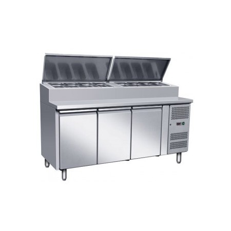 Meuble pizza - ECO - 540 L. - 10 x GN 1/3 - Sur roulettes - 600 x 400  - Classe T
