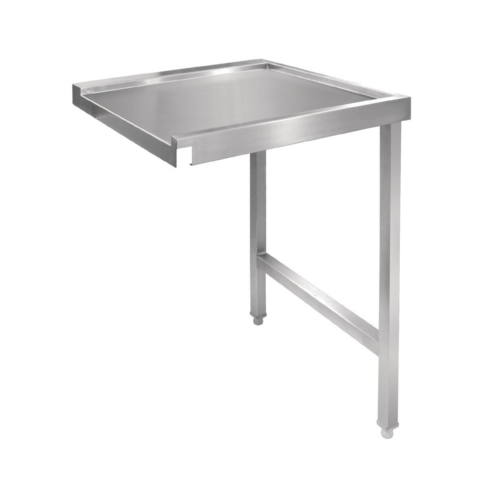 Table d'entrée lave-vaisselle capot - AISI 304 - Entrée droite - 600 x 650 x 880 mm Table d'entrée lave-vaisselle capot - AISI 304 - Entrée droite - 600 x 650 x 880 mm