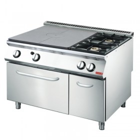 Fourneau 2 feux gaz+ PCF sur four MODULAR 