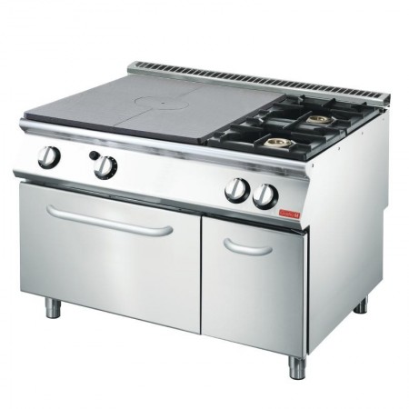 Fourneau 2 feux gaz+ PCF sur four MODULAR 