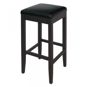 Chaises en simili cuir marron foncé
