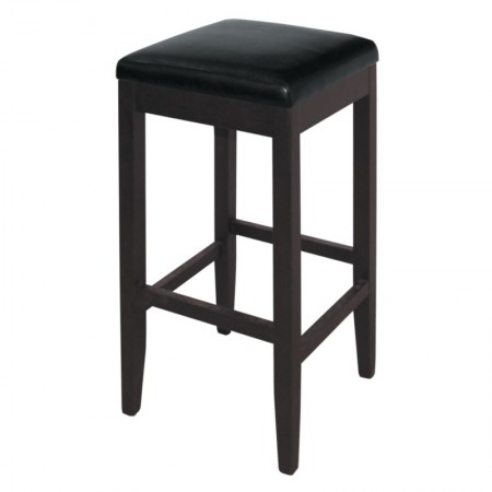 Chaises en simili cuir marron foncé